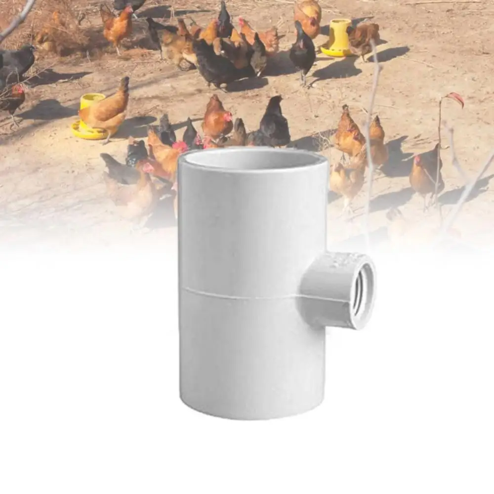 10Pcs Automatic Poultry Rabbit Watering System Three-way Tube Chicken Drink Cup