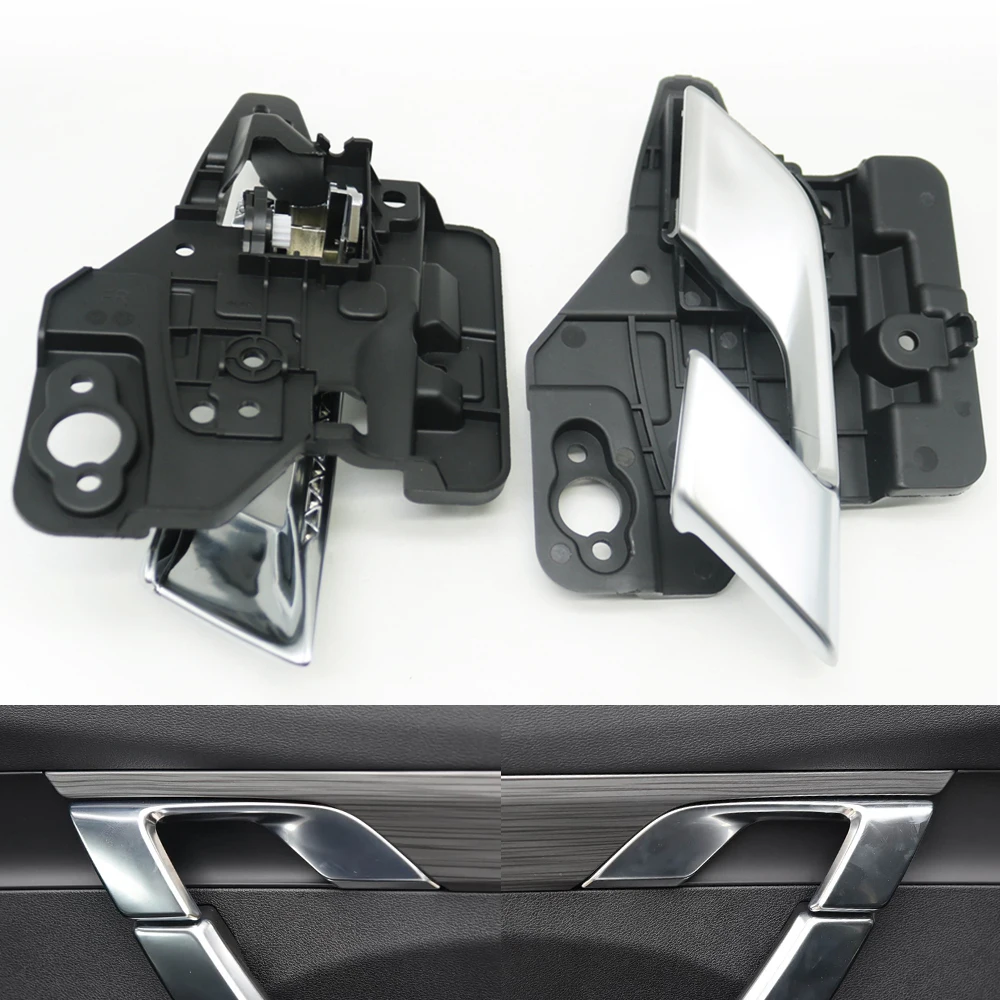 

Front Rear Left Right Chrome Silver Lever Inner Interior Door Pull Handle Grab For Geely Boyue Azkarra Atlas Pro 2019-2023