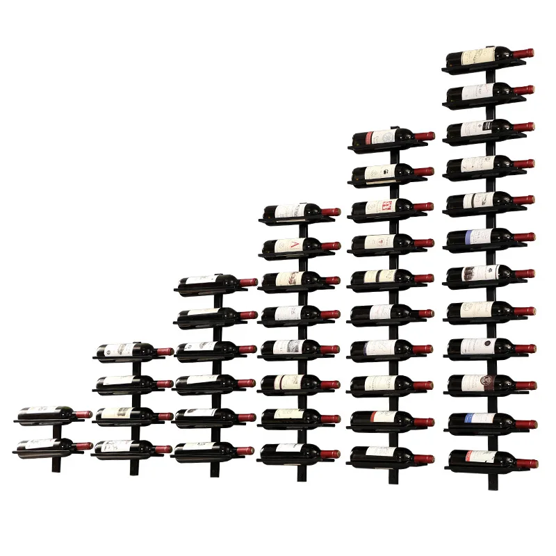 

Light luxury red wine wall hanging wrought iron bar wine bottle winery wall hanging household display rack