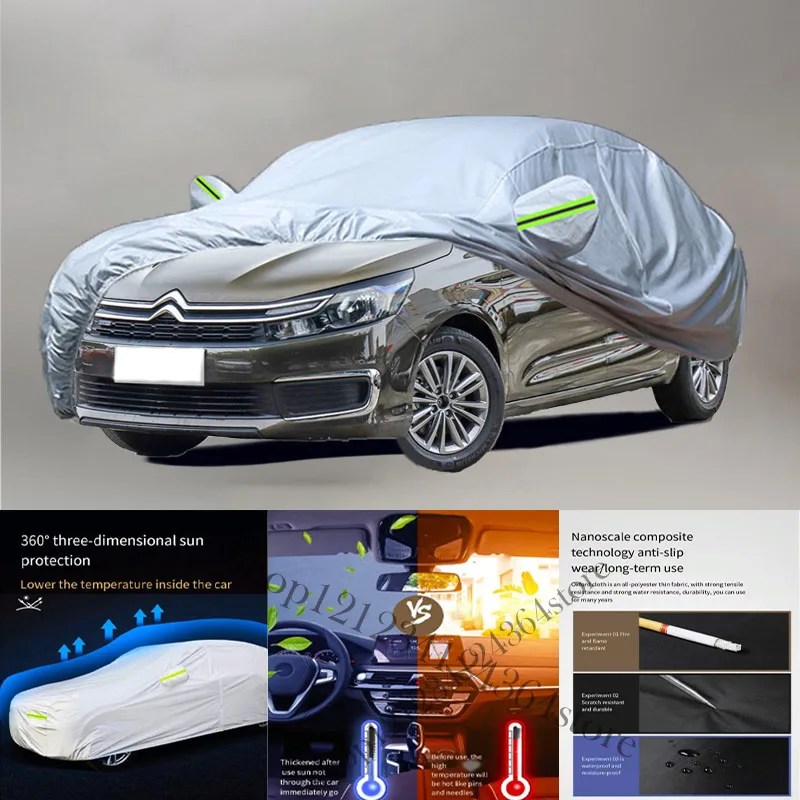 

For Citroen C4L fit Outdoor Protection Full Car Covers Snow Cover Sunshade Waterproof Dustproof Exterior Car cover protection