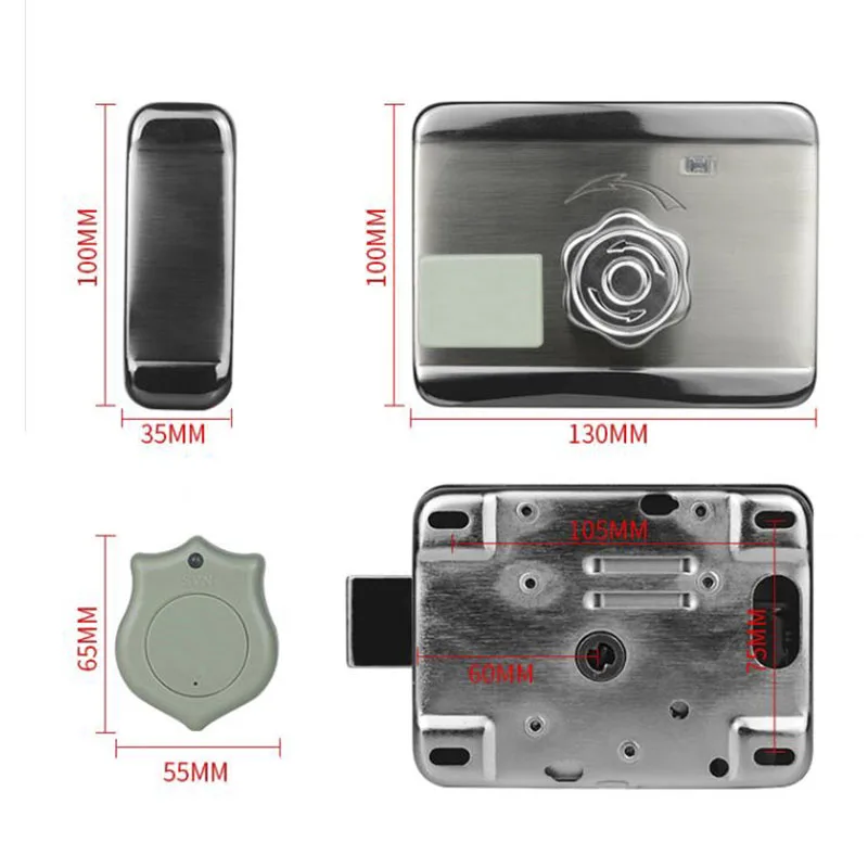 Tuya Remote Control Lock For Door Entry System Electric Motorized Lock 125KHZ ID Fechadura inteligente Access Control