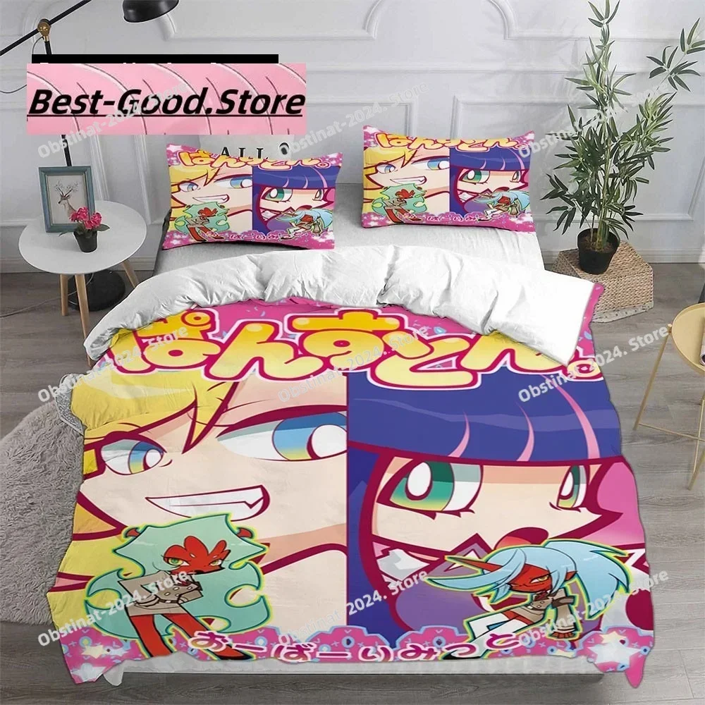 Cartoon Panty & Stocking with Garterbelt Bedding Set Single Twin Full Queen King Size Bed Set Adult Kid Bedroom Duvet cover Sets