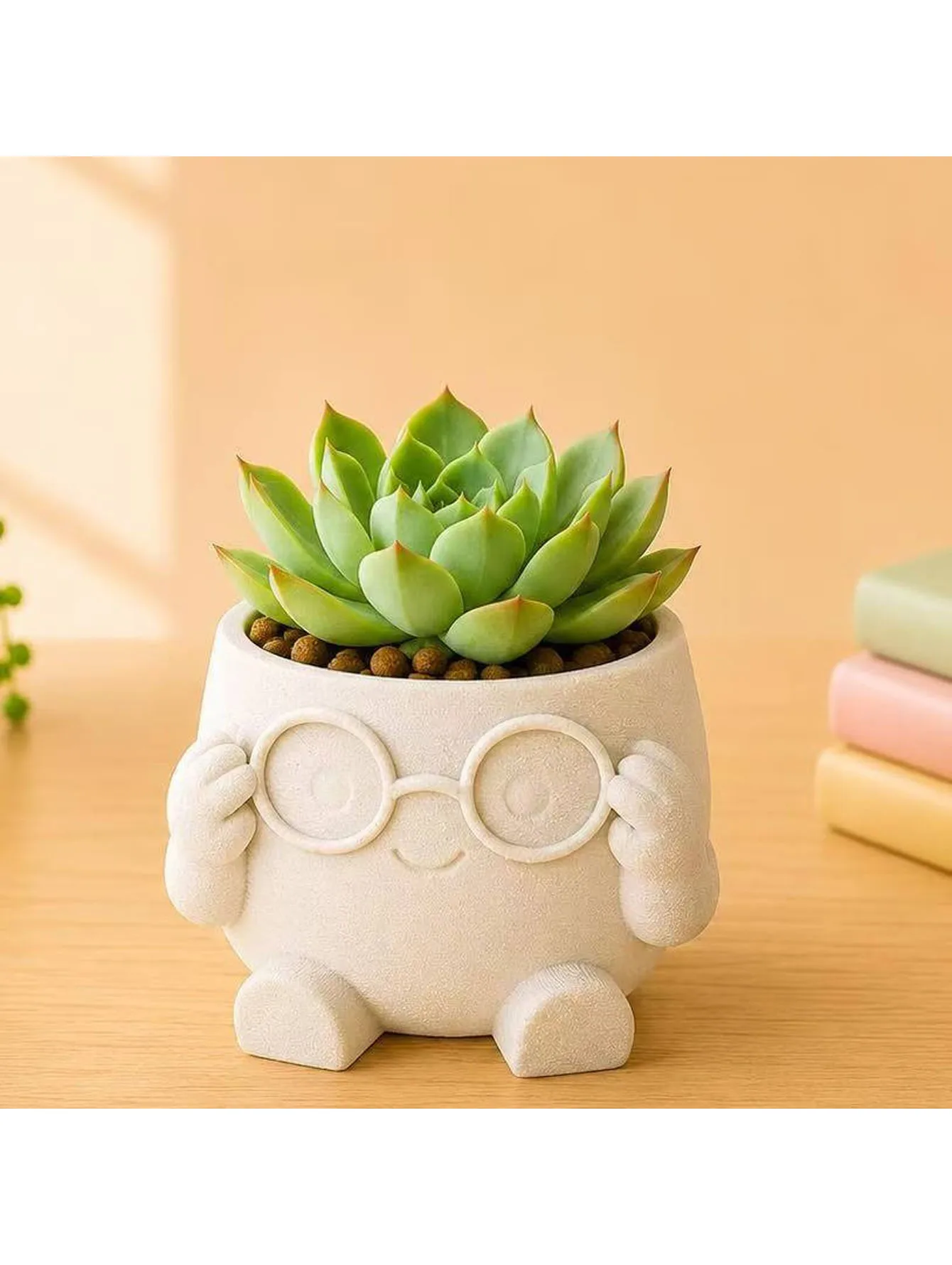 Cute Flowerpot, Succulent and Green Ivy Flowerpot, Suitable for desktop Art Decoration, Beautiful Room Decoration, Holiday Gifts