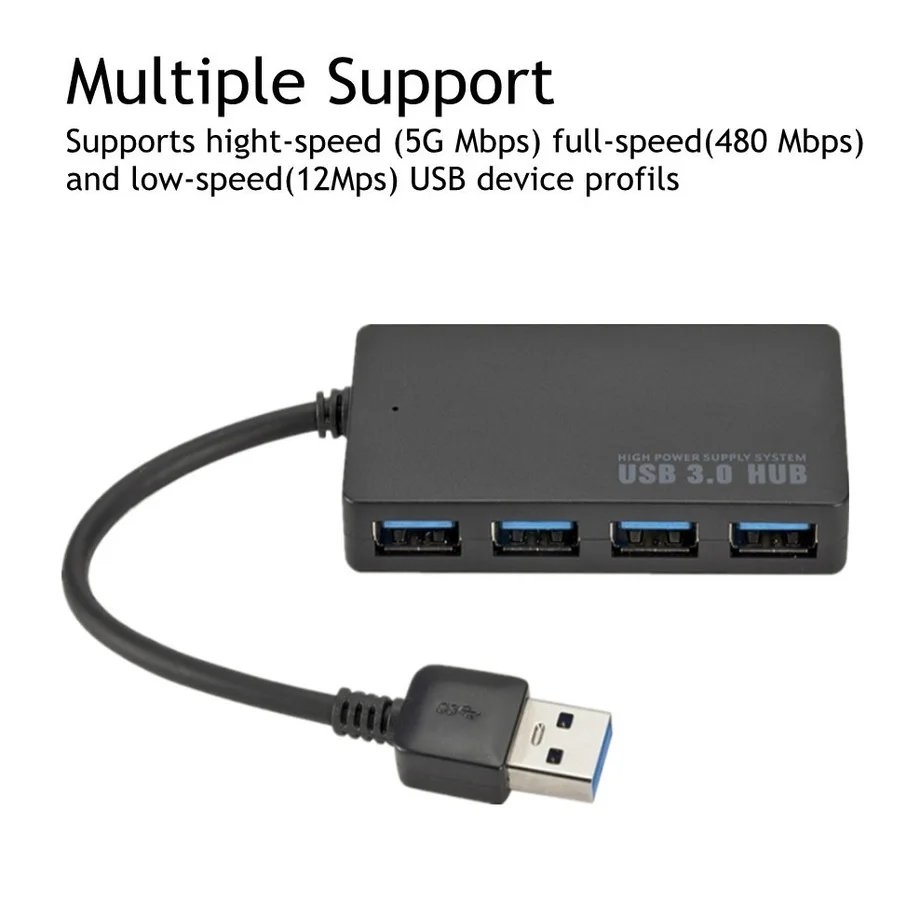 Grwibeou High Speed USB 3.0 HUB Multi USB Splitter 4 Ports Expander Multiple USB Expander Computer Accessories For Laptop PC