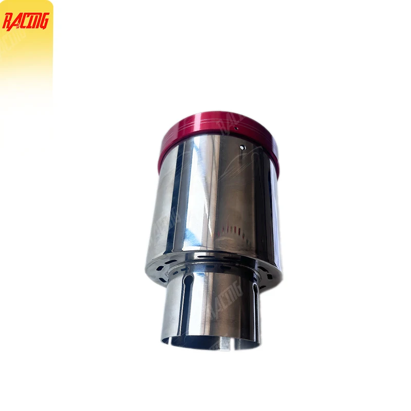 New Design Universal Exhaust Tip 1 PC Car Accessories 304 Silver Stainless Steel Auto Muffler Tail Pipe for Car Modification