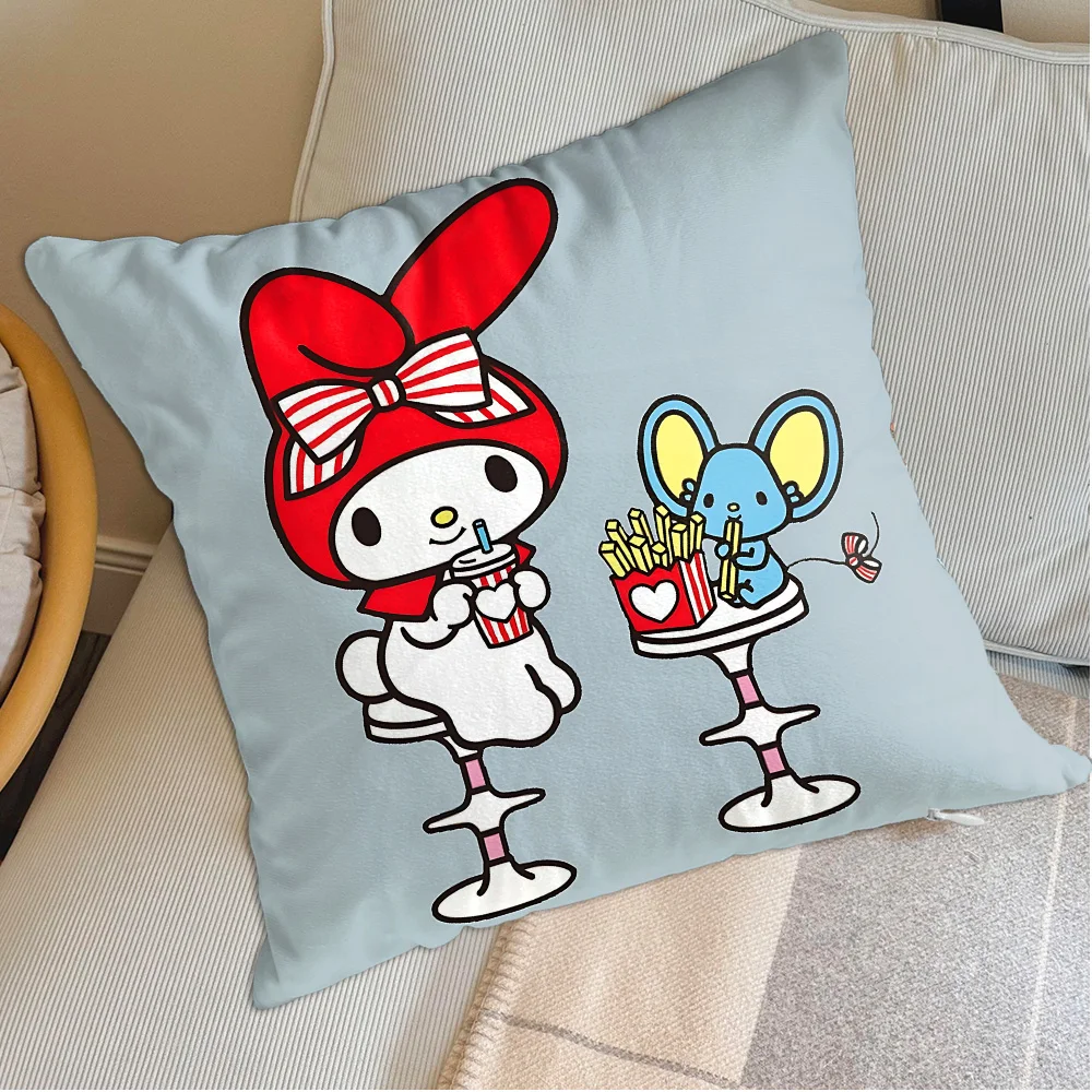 Kawaii M-Melodys Zierkissen, dekorative Wohnzimmerdekoration, Heimdekoration, Schlafzimmer, personalisiertes Geschenk, Sofabezüge