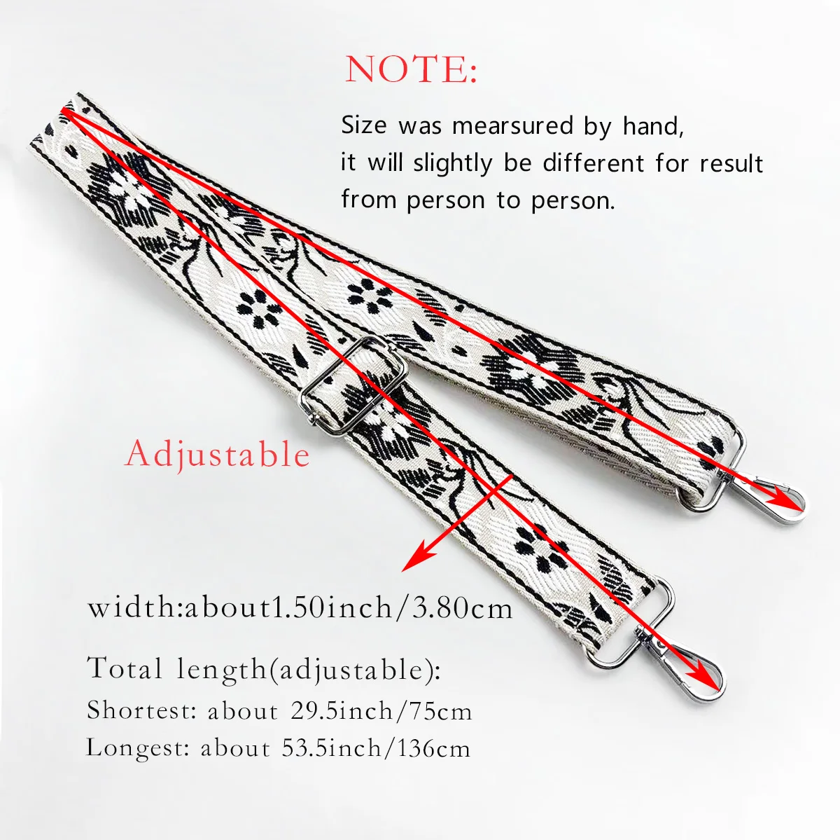 1 قطعة 1.50 بوصة واسعة حقيبة يد قابلة للتعديل محفظة حزام استبدال Crossbody حزام الكتف زهرة الشمس نمط حزام جاكار