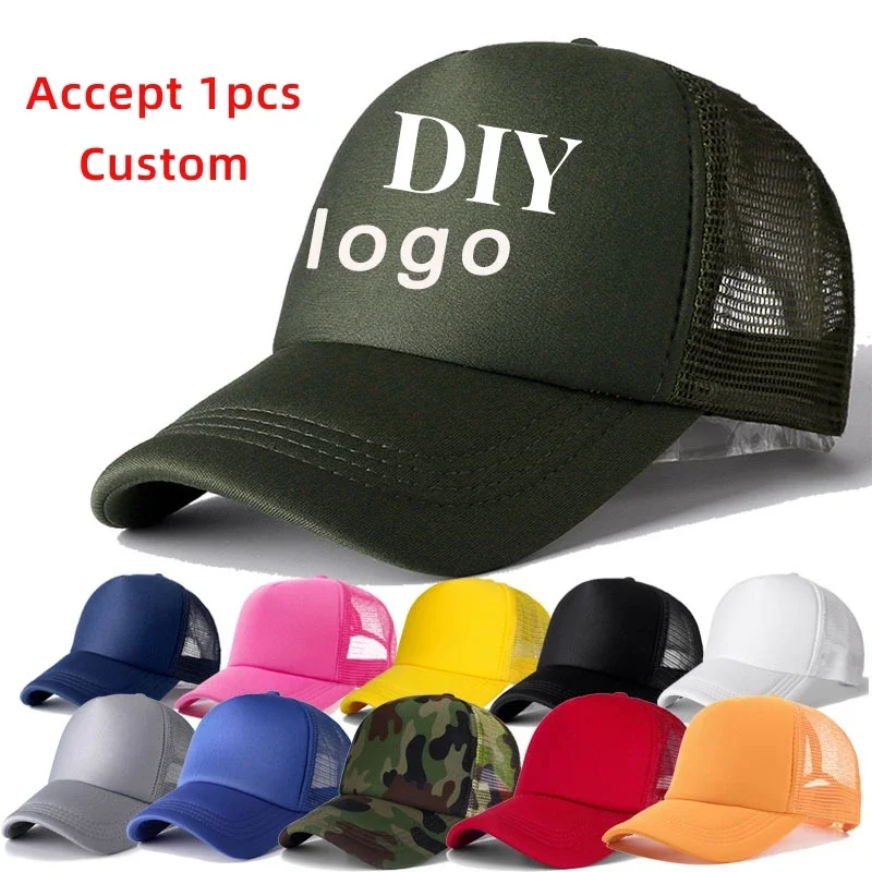 

Unisex One Piece Custom Logo 5 Panel Mesh Snapback Hat Solid Fit Blank Baseball Cap for Men And Women Trucker Sun Dad Hat