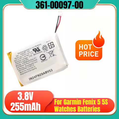 3.8V 255mAh 361-00097-00 Watches Batteries for Garmin Fenix 5 5S