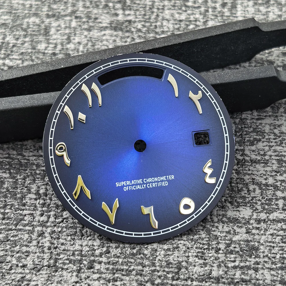 Digital 31MM dial Arabic non luminous S dial mechanical watch modified with multiple colors suitable for installing 8285 movemen