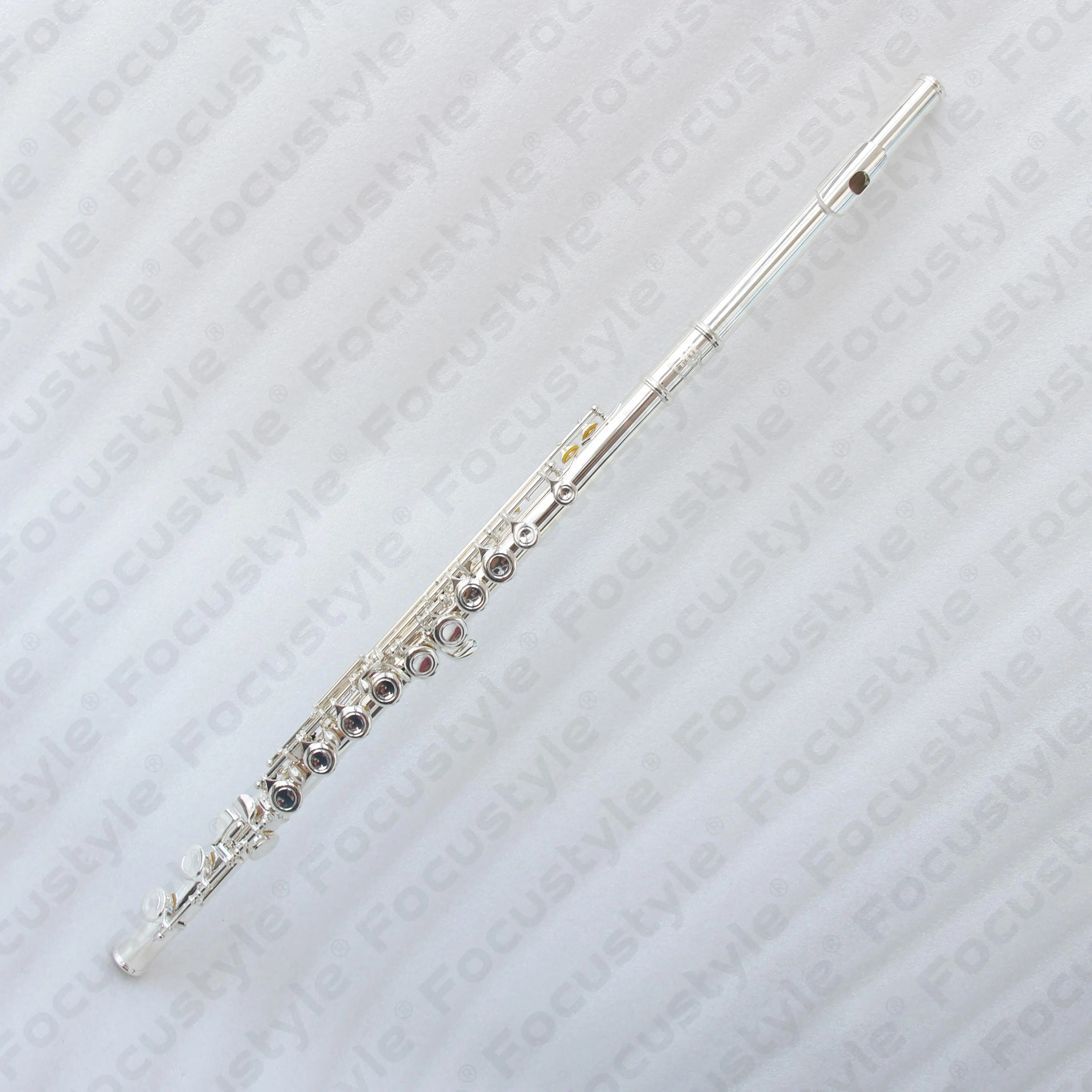 

High Quality C Cupronickel Flute High End Silver Plate 16 Closed Hole Flute Instrument with Wooden Box