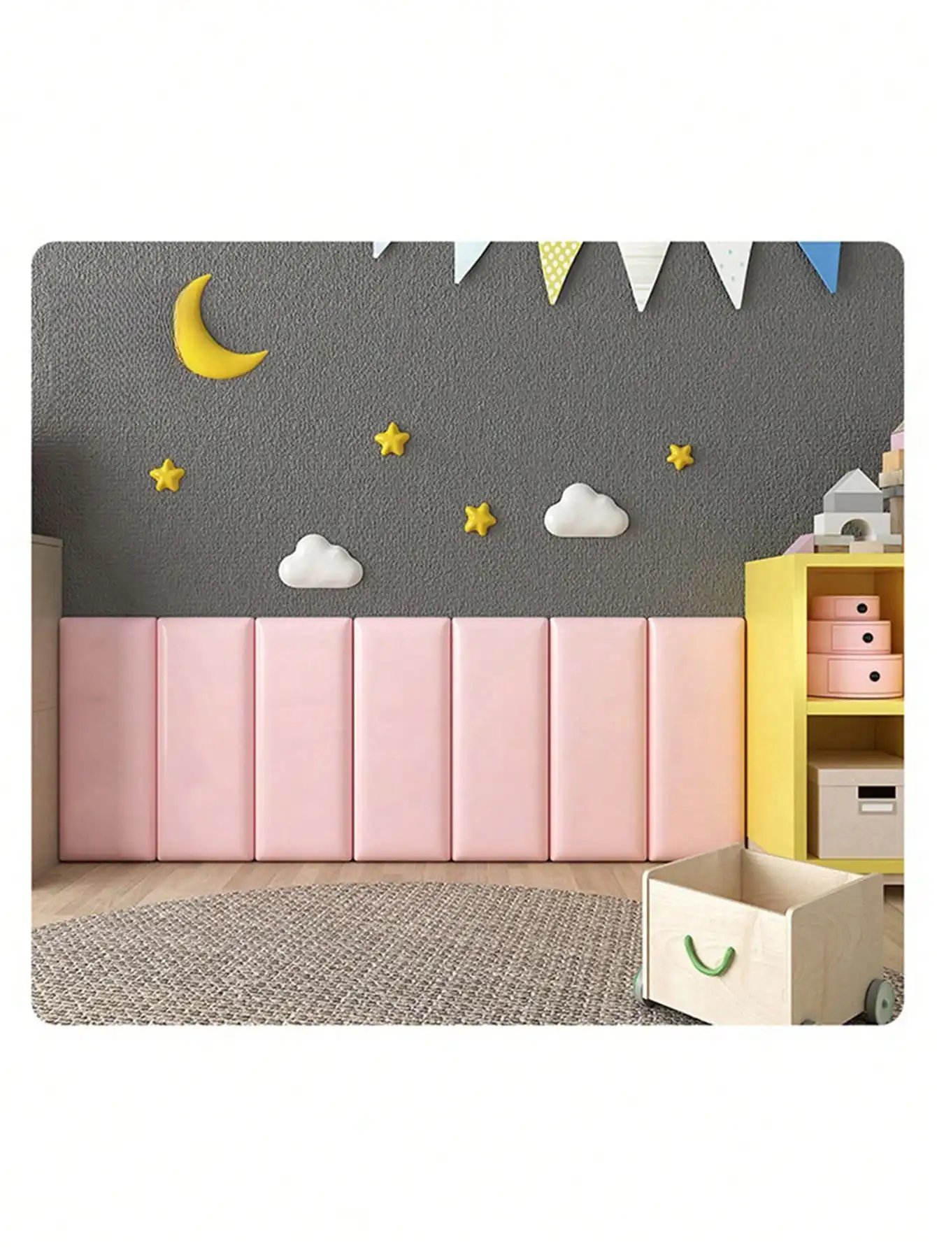 3D Anti-Collision Wall Sticker, Tatami Bedside Soft Bag Back Cushion Self-Adhesive Wall Panels For Bedroom, Bedside Wall Aisle