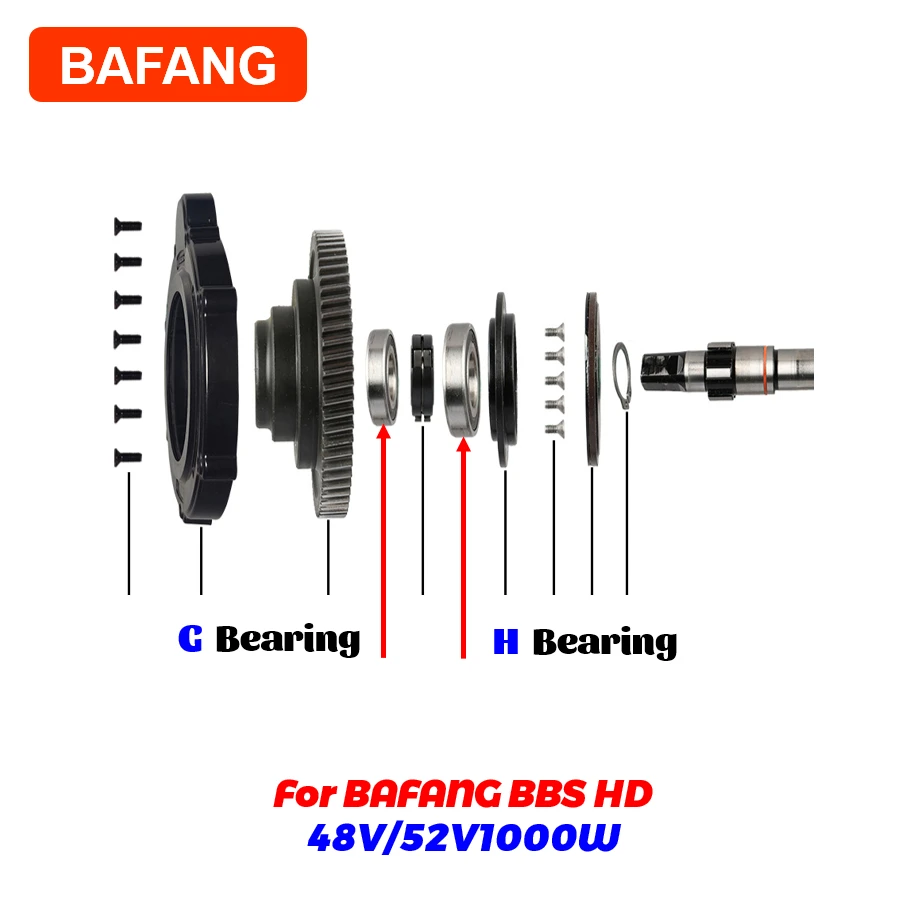 Bafang Mid Motor Parts Bearing For  BAFANG BBS01 BBS02 Mid Drive  Motor Replacement 250wW 350W 500W 750W Bafang Plastic Gear