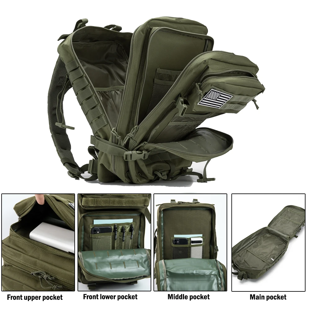 Mochila de viaje 45L para hombre, senderismo y trekking - imagen 4