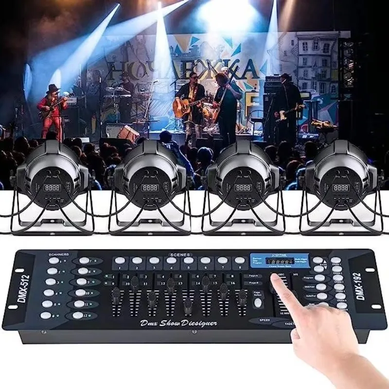 RZ DMX192 Controller Console 8 Programmable Scenes Voice Features for DMX512 Disco Controller Equipment