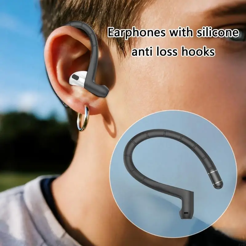 Sports Optimized Earhook Clip Accessories Slip Resistant Texture Hassle Less Maintenance For Intense Physical Training F19E