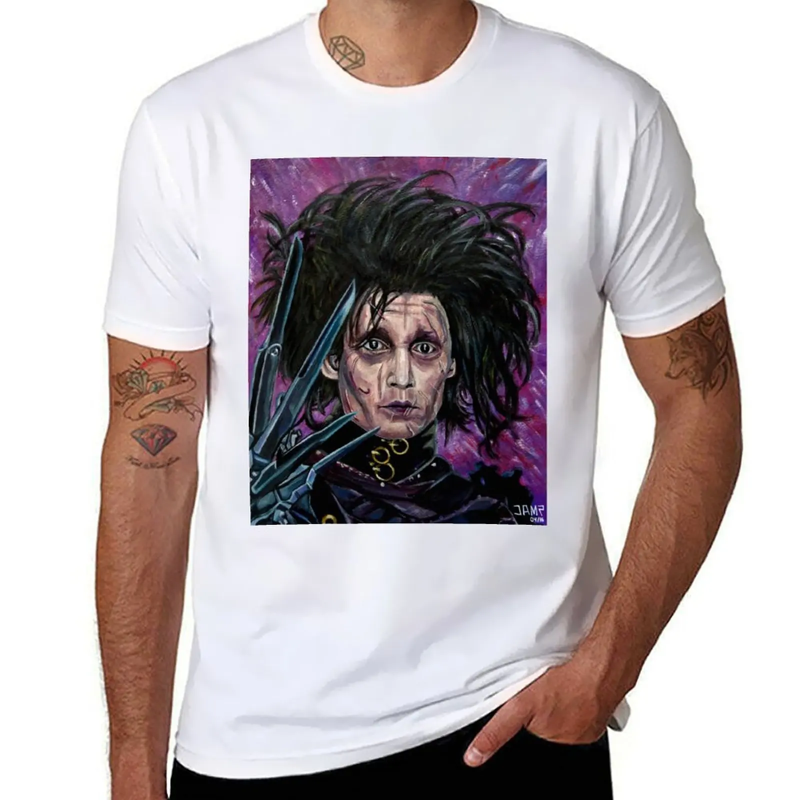 

Edward Scissorhands T-Shirt cotton tshirt 100% cotton t shirts high quality t shirts for man graphic tees T-Shirt
