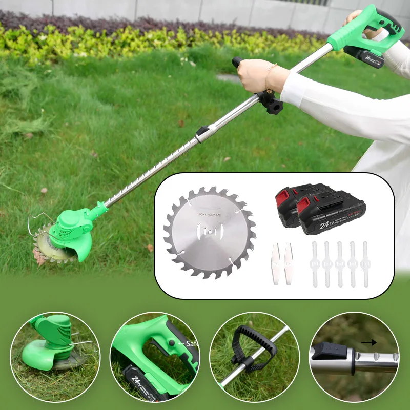 N+PLUS New Energy Rechargeable Lithium Battery Powered  Electric  Grass Trimmer Cordless Household Brush Cutter