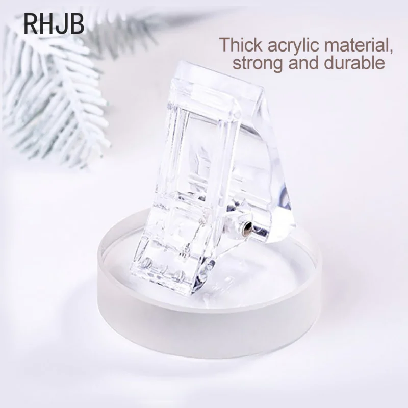 RHJB Nail Clip Tips Acrylic Nail Plastic Extension Clamp Fake Finger Polish Quick Building Mold Nail Builder Assistant Tool