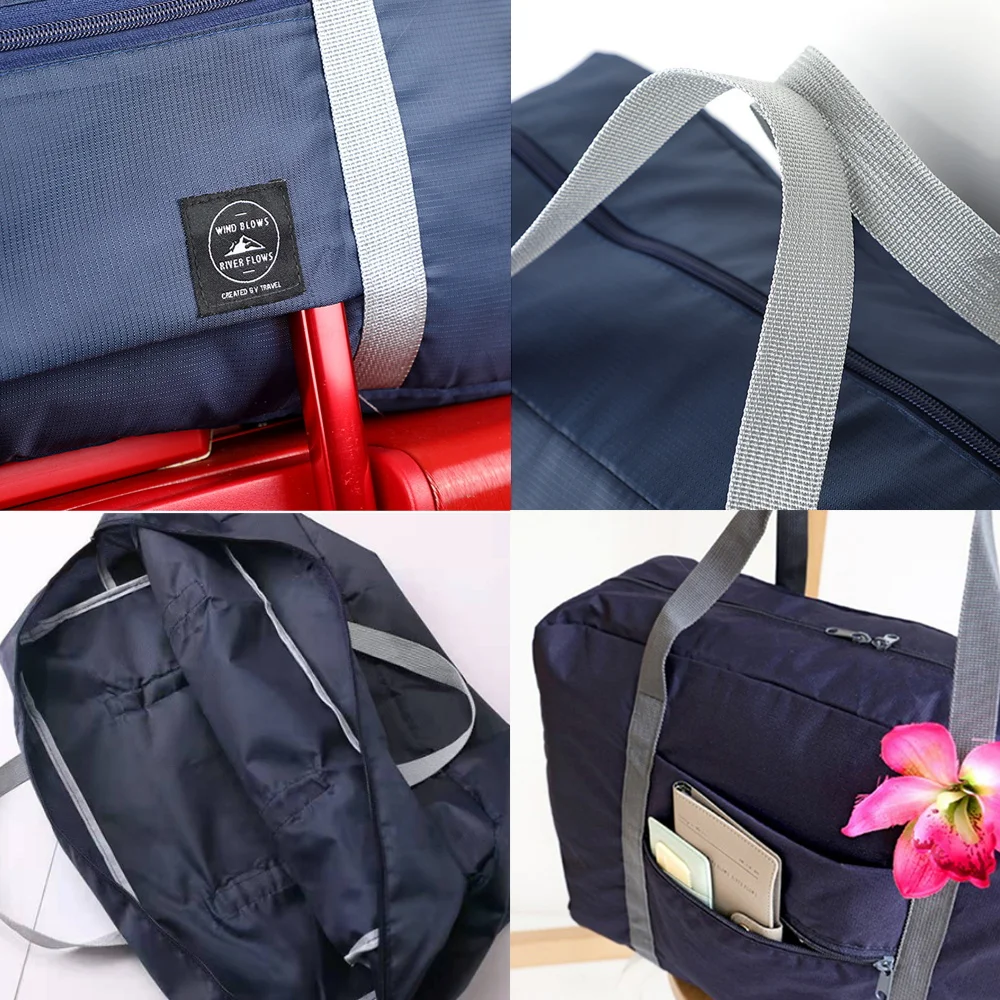 Bolsas de viaje plegables con estampado de astronauta para mujer, bolsa de equipaje de viaje multifuncional de gran capacidad, bolso de mano