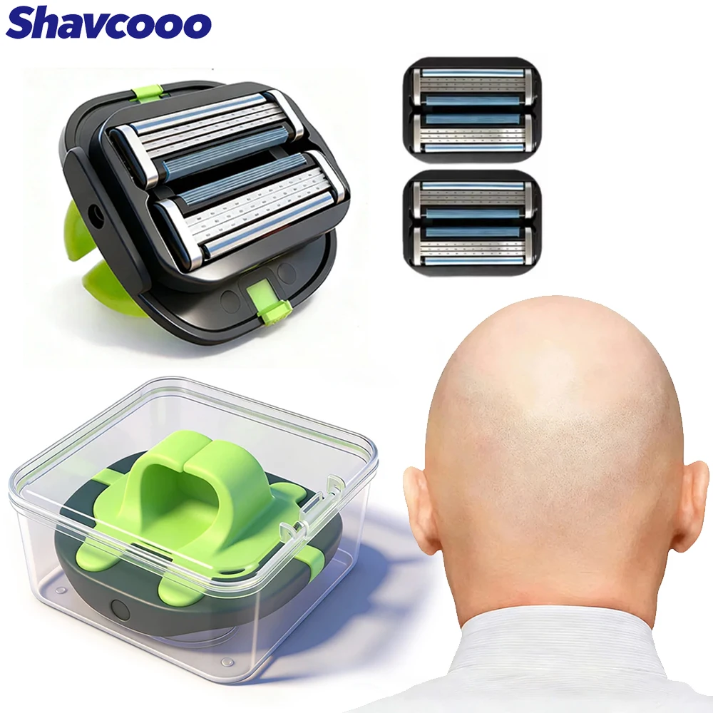 Shavcooo HR100 Multifuntion Hair Shaving Razor Mens Head Shaver Women Body Shaver Portable Safety Haircut Razor with Storage Box