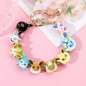 寶可夢動畫伊布串珠手鍊 可愛卡通琺瑯珠手鍊 男女通用 DIY手鍊飾品配件 10 最佳銷售 潘朵拉手鐲 - №6