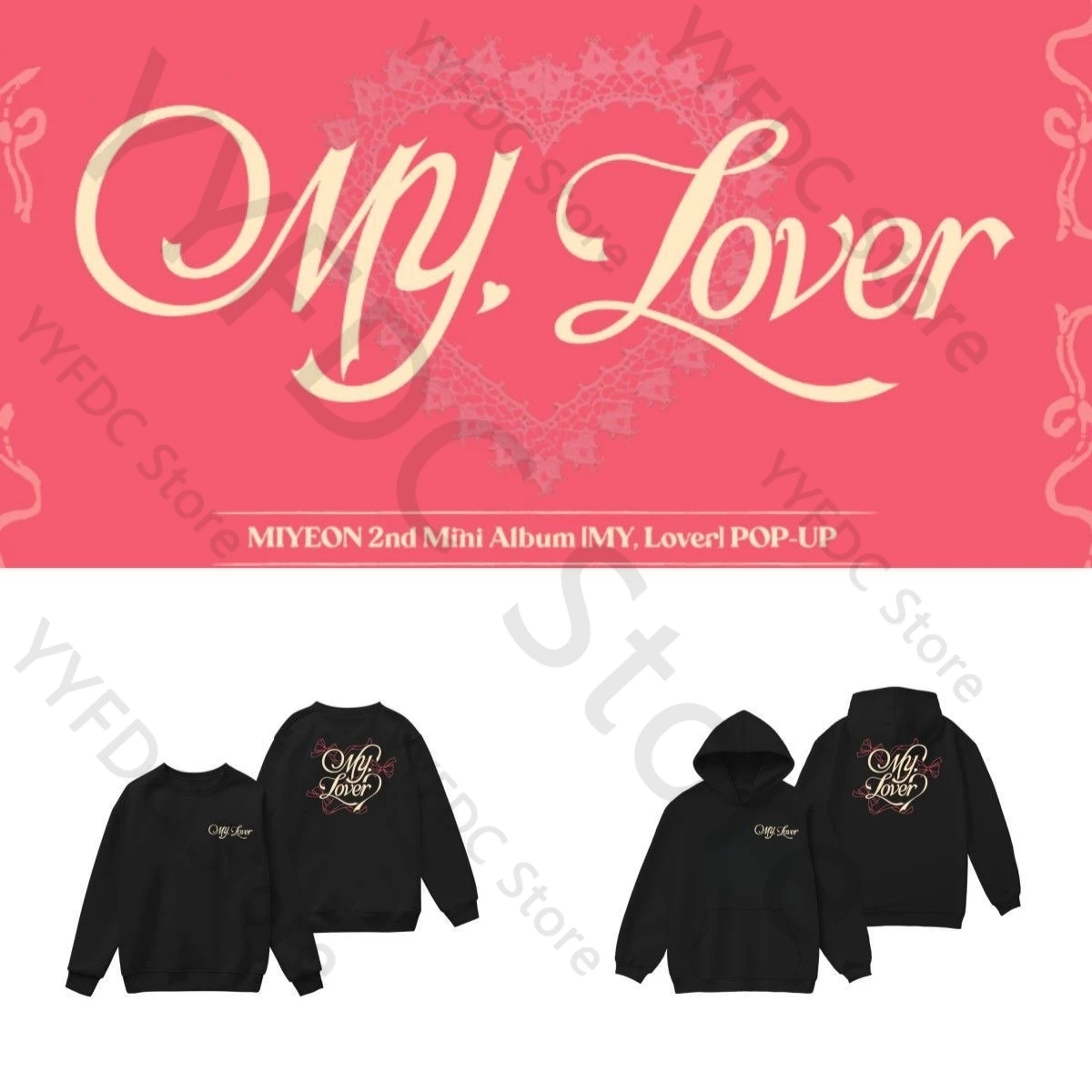 

IDLE MIYEON My Lover Hoodies Kpop Fashion Letter Print Hoodie GIDLE High Quality Thick Hoodies Men Women Autumn Loose Sweatshirt