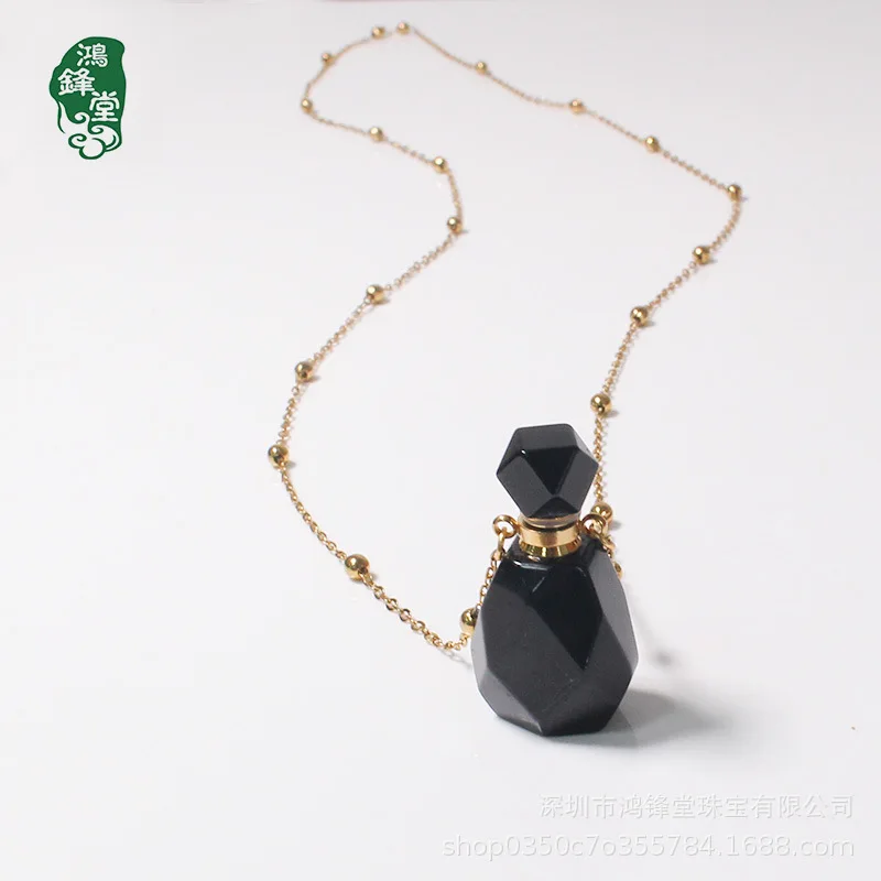 Bracelet Hand String Crystal Perfume Bottle Necklace Perfume Essence Bottle Women's Pendant Hollow Gift Gifting Xiangyun Guofeng