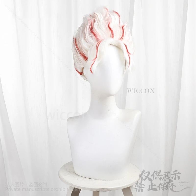 Anime Dandadan Okarun Ken Takakura Cosplay New Costume Wigs Cos Red White Short Hair Halloween Christmas Party For Women Men