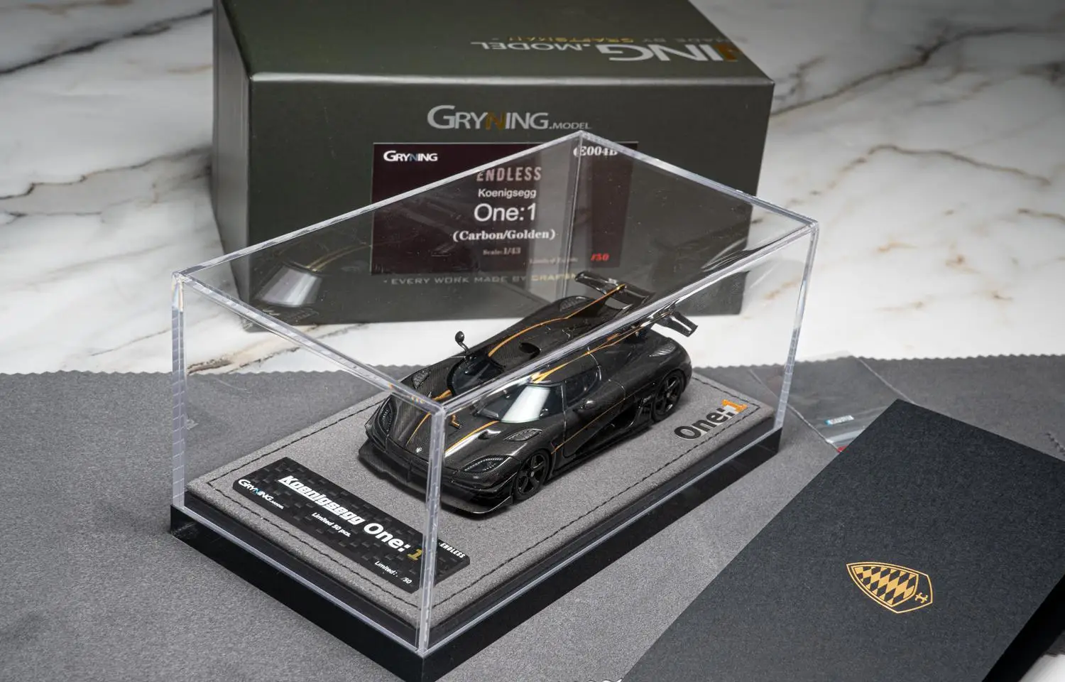 GRYNING 1:43 one Black gold limited edition Diecast Model Car