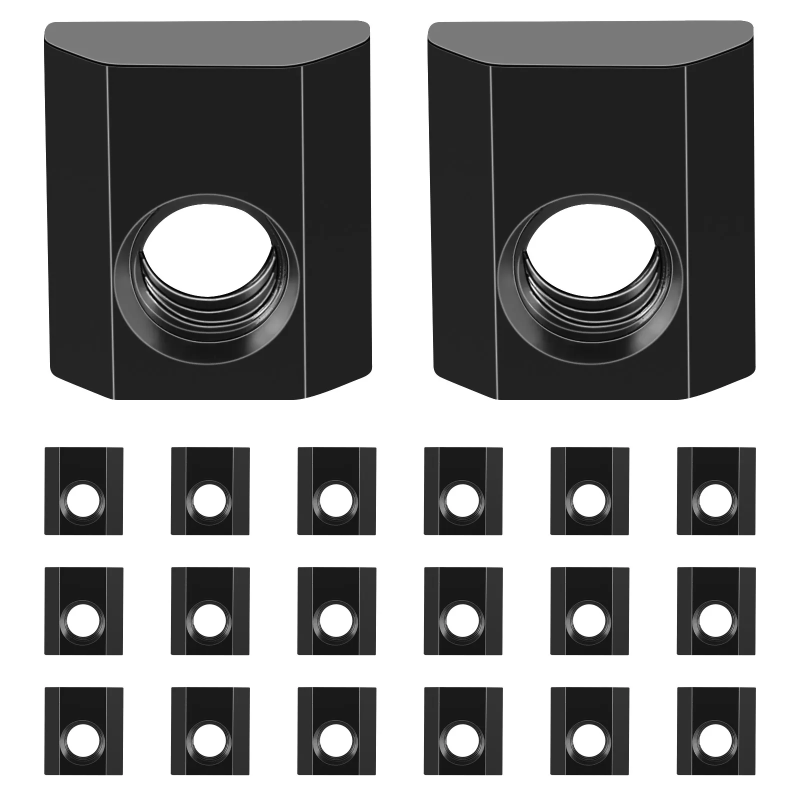 20 Pcs Slot Slotted Nuts Jigs Screw Axle Push Sliding Steel Carbon T-nut