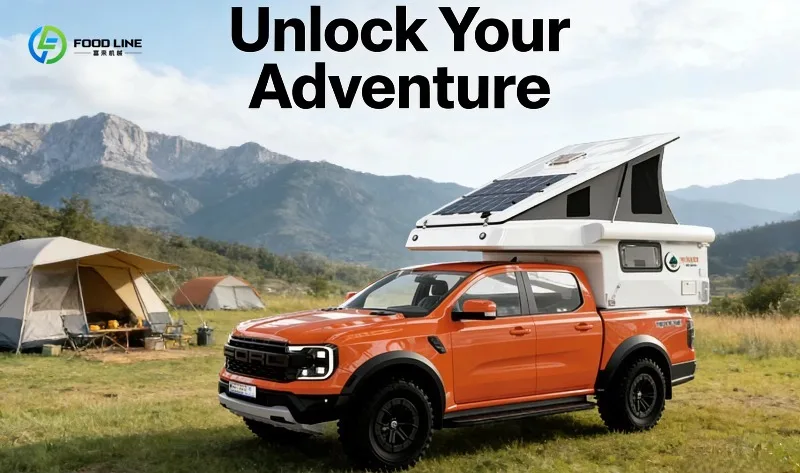 Customized Hot Sale Aluminum Pickup Truck Camper-All-in-One Pop up Caravan with Sleeping Area Storage & Bathroom for Adventure
