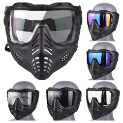 Zlangsports Color Changing Tactical Paintball Airsoft Mascara Full Face Máscaras pode ser Euipped com Sport Camera para CS Cosplay