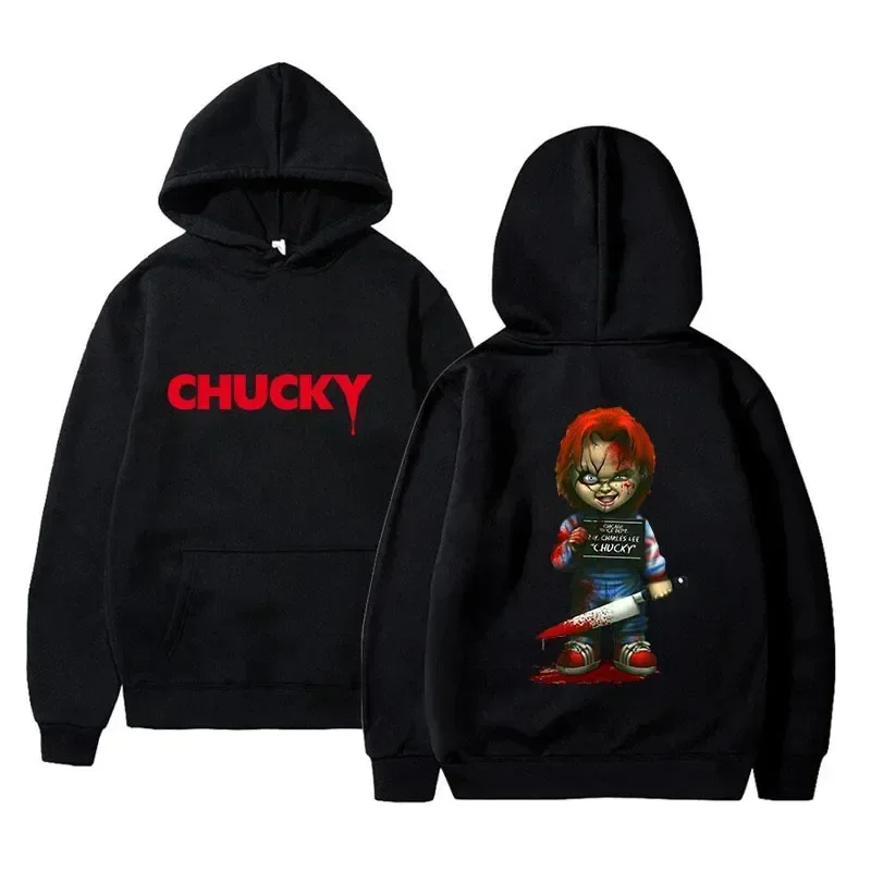 New Horror Movie Play Chucky Hoodies Harajuku Hip Hop Streetwear Men Women Autumn Winter Hooded Sweatshirt Pullover Tops