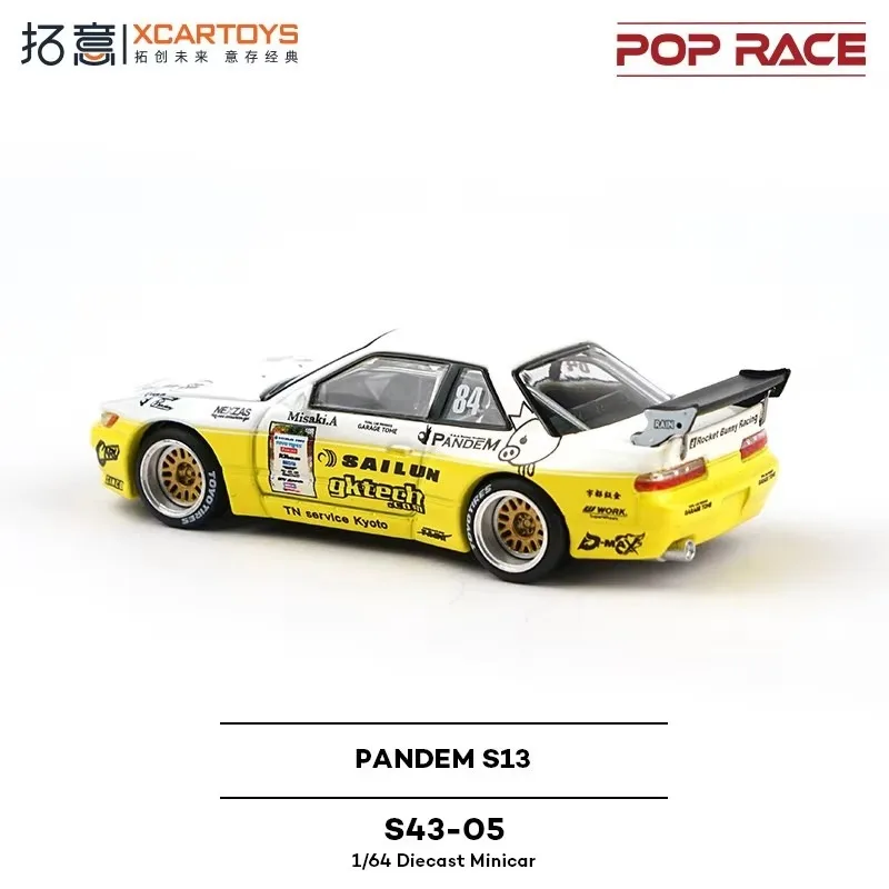 POP RACE 1:64 Civic Type-R TCR (FL5) Pandem S13GT-R R32 R33 SINGER 964 Targa SHELBY GT500 PANDEM S2OOO  Alloy Car Model