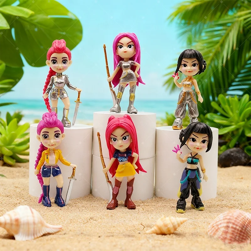 Nuovo 6 pezzi Anime KPop Devil Hunter bambola giocattolo in vinile Rumi Mira Zoi personaggio maschera in vinile scatola cieca ornamento giocattolo regalo di compleanno