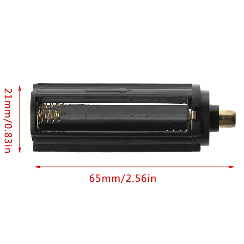 090F Zylindrischer Typ Kunststoffbatteriehalter für 3x AAA bis 18650 Batteriekonverter