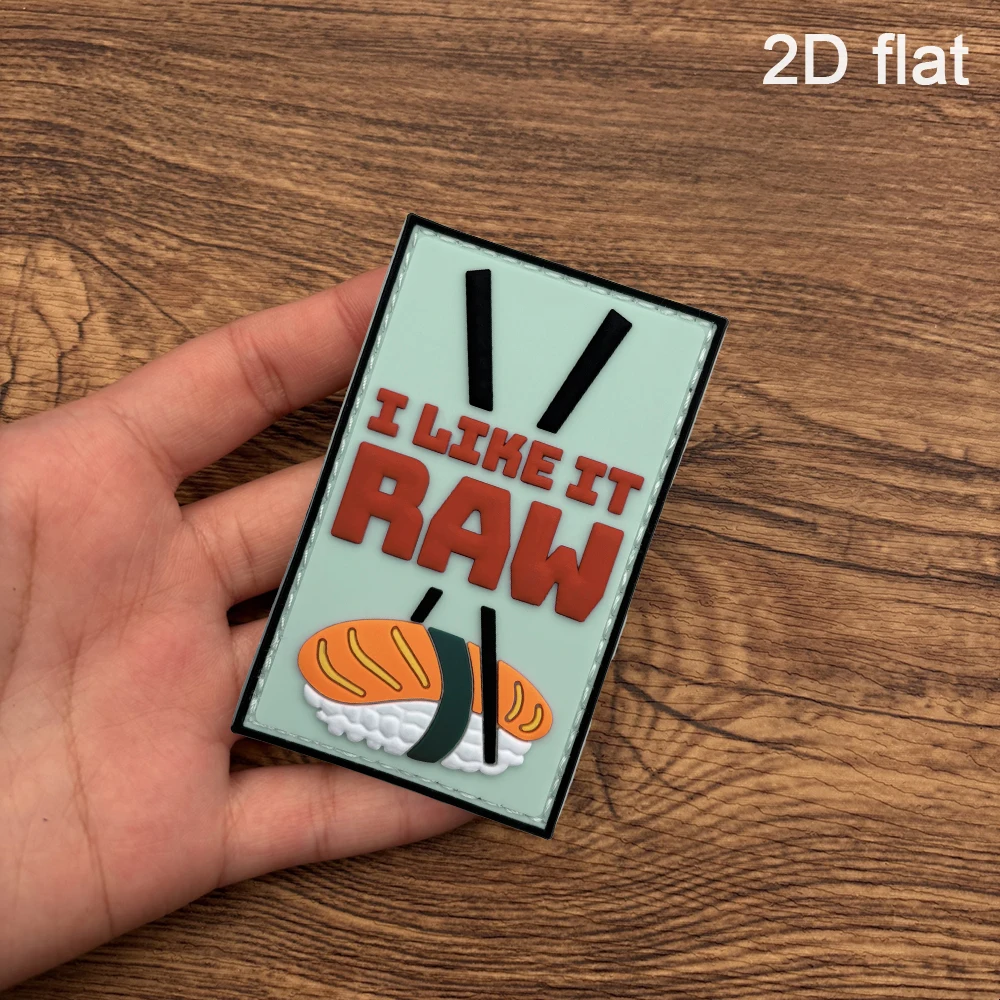 1Pc Rectangular Gourmet Sushi Fun Text Motivation Velcro Patch 2D Flat Pvc Material Rectangular Black Edge Fine Stitching Easy to Attach and Remove with Velcro Patch Includes Velcro Patch with Free Adhesive Surface Compatible with Functional Bags Trendy Brand Vest DIY Personalized Decoration