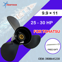 For Tohatsu 9.9 x 11 Outboard Motor Propeller 3 Blade 10 Spline Fits 25 HP 30 HP Aluminium Alloy Boat Accessories
