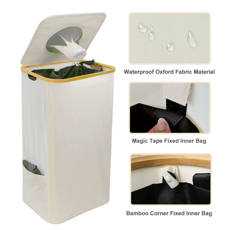 

Collapsible Empty Bottle Storage Basket with Lid, Removable Tote Bag, Wastewater Bottle Collection Bin, 2024