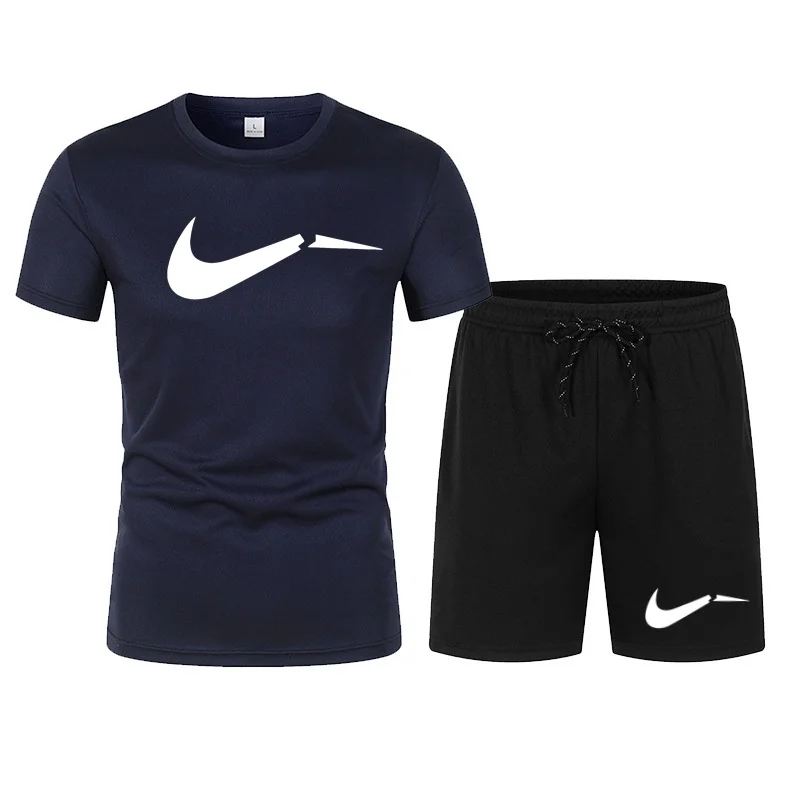 2026 men's summer T-shirt and shorts set, casual and fashionable short sleeved T-shirt combination, breathable sportswear - Image 4