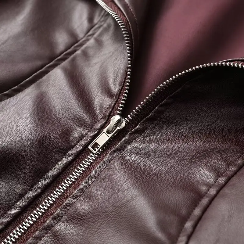 Leather Jackets Women's Coat Pu Jacket Faux Coat Solid Outwear Streetwear Fashion Long Sleeve Tops With Zipper ins 2024 Jacket