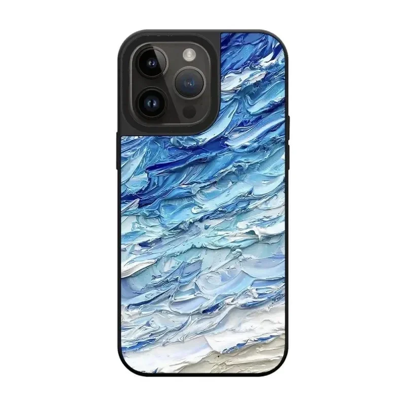 

Ocean Oil Painting Mirror iPhone 11 12 13 15 14 Pro Max Protective Case, Fits iPhone 15 Pro Max