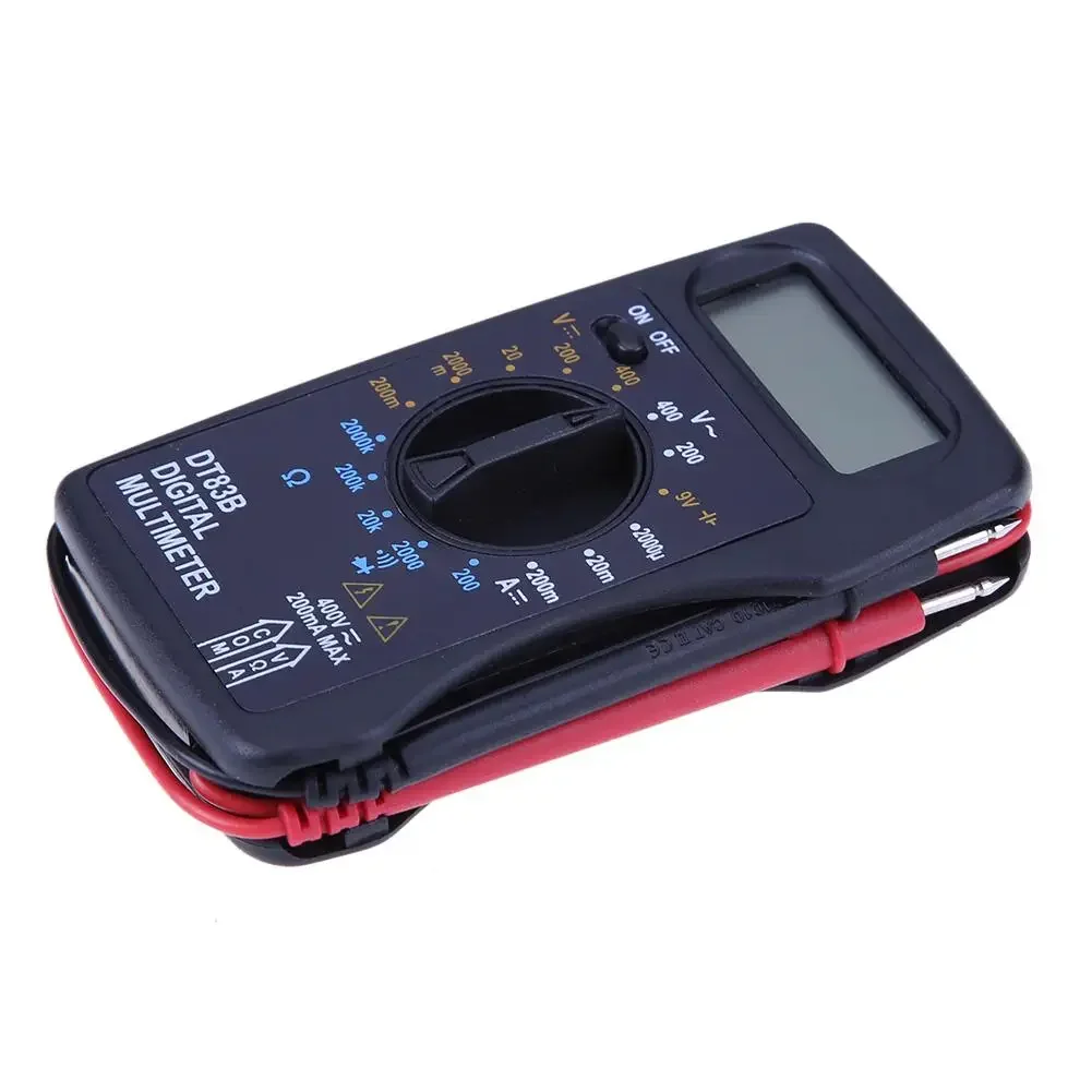 DT83B Portable Digital Multimeter 1999 Counts Mini Pocket Ammeter Voltmeter Current Voltage Ohm Meter Battery Capacity Tester