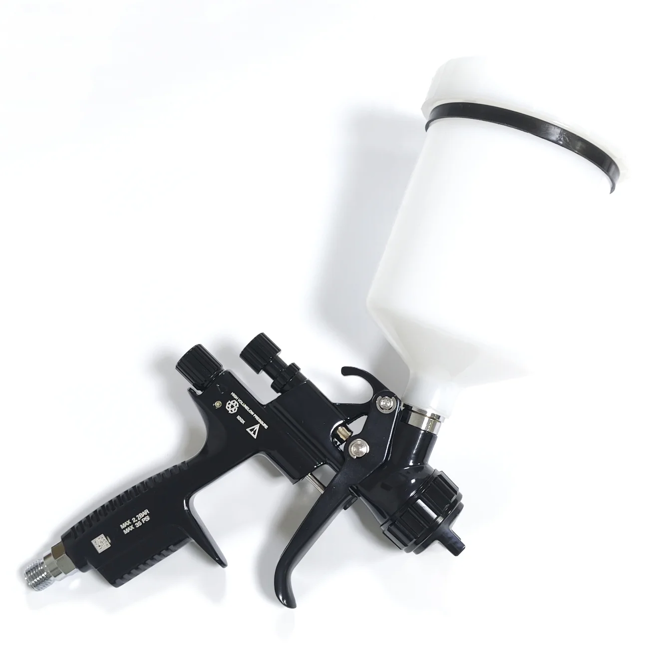 1.3mm Caliber Low Pressure High Atomization Gravity Feed Shipbuilding Spray Gun-Anode Forged Aluminium Body OEM Customizable