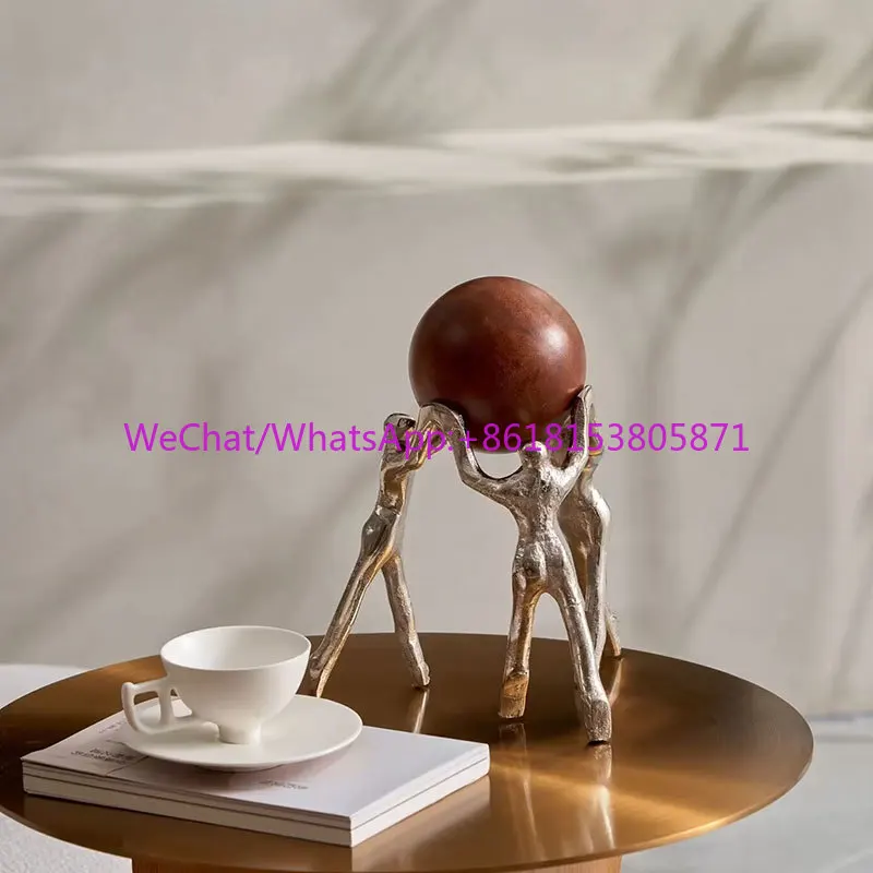 Modern simple creative ball dance character ball TV cabinet ornament light luxury home