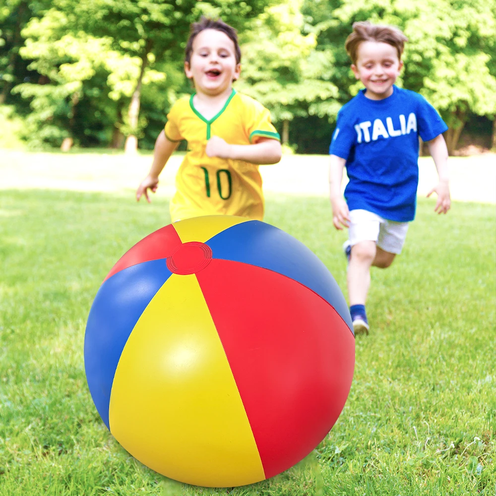 屋外ビーチ、草原、エンターテイメント、インフレータブルサッカーゲーム、環境に優しい、厚みのある3色PVCビッグボール