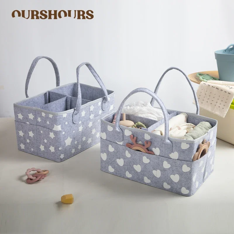 

Baby Diaper Bags Multi-function Infant Nursery Bag Nappy Caddy Organizer Portable Baby essentials Storage Handbag for Mom