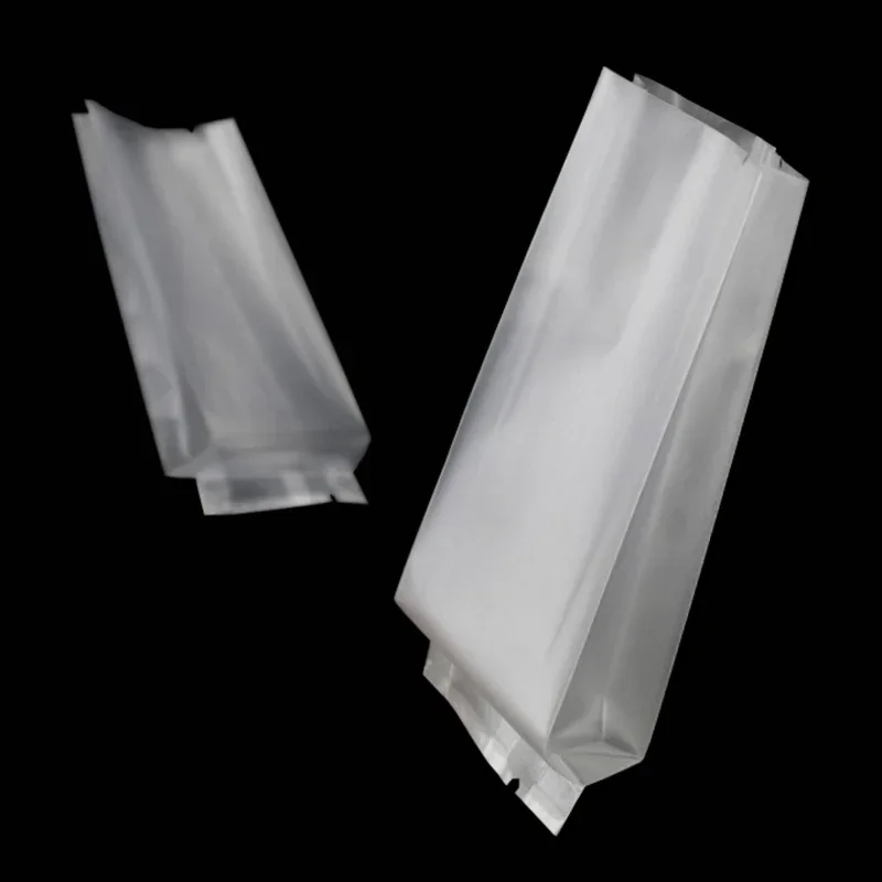 500 unids/lote bolsa vacía transparente bolsa de embalaje sellado térmico bolsas de almacenamiento de té y alimentos bolsa de almacenamiento varios tamaños