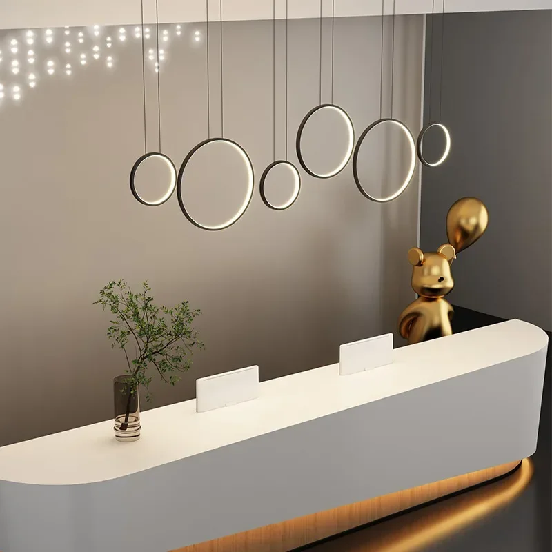 Modern Rings Led Dining Room Pendant Lights Nordic Minimalist Living  Room Bar Kitchen Chandeliers Lighting Home Decor Luminaire